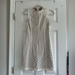 Gorgeous white floral lace mini dress